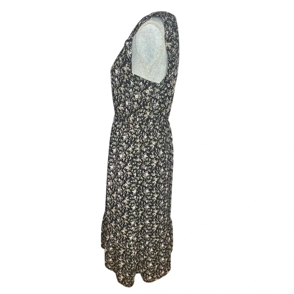 J. Crew Mercantile cap-sleeve midi dress superbloom size S